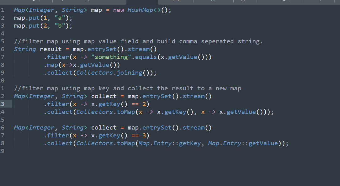 iterate through java map